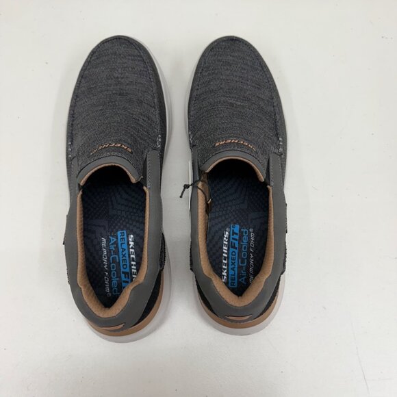 Skechers Hasting Marco Grey Black Slip On Relaxed Memory Foam Shoe 205367 Men 13 - Picture 4 of 8